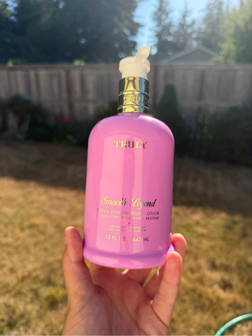 TRULY Smooth Legend Hydra-Restore Body Lotion — Pink with Gold Accents